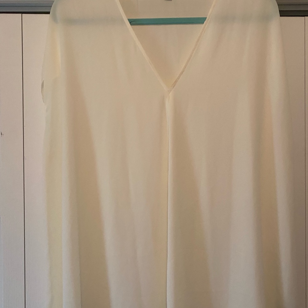Lauren Ralph Lauren Ivory V-Neck Blouse